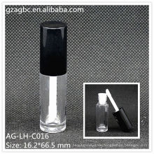 Transparente & leeren Kunststoff Runde Lip Gloss Tube AG-LH-C016, AGPM Kosmetikverpackungen, benutzerdefinierte Farben/Logo